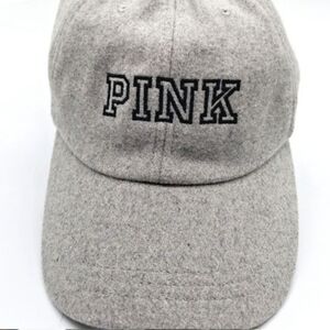 Victoria‎ Secret Pink Hat Cap Wool Blend Gray Adjustable Hats O.S